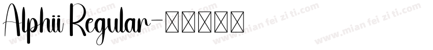 Alphii Regular字体转换